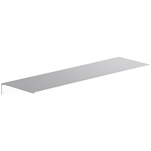 20 inch Floating Shelf for Wall Organizer & Storage, Display Shelf, Metal Wall Shelf for Bathroom, Living Room, Kitchen, Bedroom(Silver) - color: Silver, size: 20 in