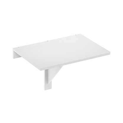 Furinno Hermite Wall Mounting Folding Table, White - color: White