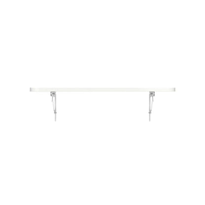 Wall Mounted Folding Table,White Floating Desk for Small Spaces,Stainless Steel Bracket Laundry Folding Table,Wall Folding Desk,Home Bars and Dining Establishments70x40cm /27.5" x 15.7" - color: White, size: 27.5 x 15.7 inches