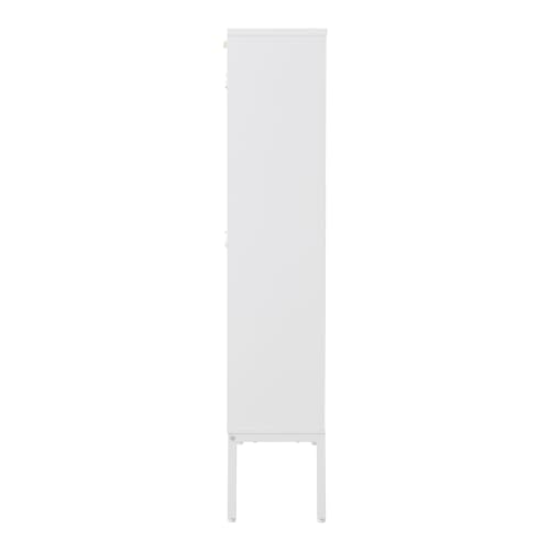 Shoe Cabinet, Shoe Storage Organizer Cabinet with 2 Flip Wavy Line Drawers, Freestanding Shoe Rack with Adjustable Shelf for Entryway (White) - color: Wavy Line-white