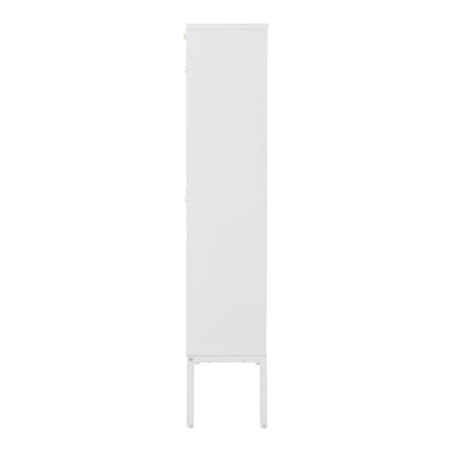 Shoe Cabinet, Shoe Storage Organizer Cabinet with 2 Flip Wavy Line Drawers, Freestanding Shoe Rack with Adjustable Shelf for Entryway (White) - color: Wavy Line-white