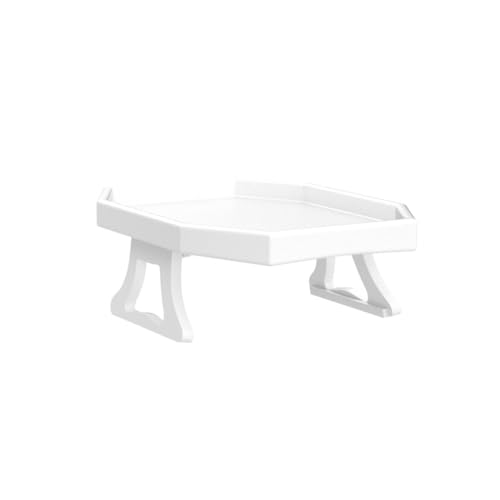 Xchouxer Sofa Arm Clip Table, Armrest Tray Table, Drinks/Remote Control/Snacks Holder (White , 2.5D x 9W x 4.5H in - color: White