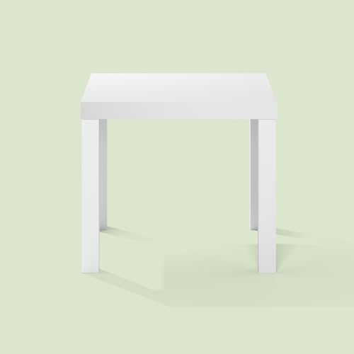 Bayan End Table, Square Side Table, for Small Spaces, Living Room, Bedroom, White - color: White, size: 20.1 (D) x 20.1 (W) x 17.5 (H) inches