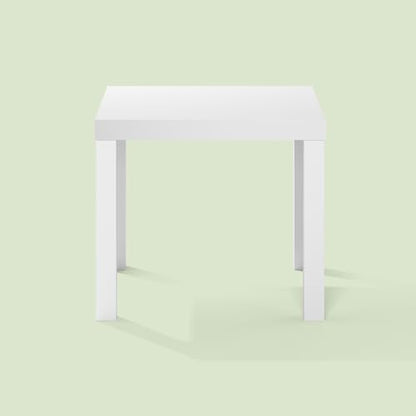 Bayan End Table, Square Side Table, for Small Spaces, Living Room, Bedroom, White - color: White, size: 20.1 (D) x 20.1 (W) x 17.5 (H) inches