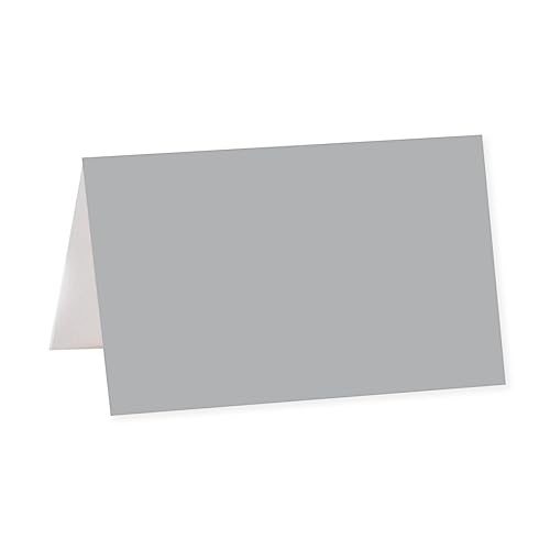 Andaz Press Table Tent Printable Place Cards, Gray 20-Pack, Seat Placement Card Blank Place Cards Table Settings Name Cards for Baby Bridal Wedding, School Graduation Food - color: Gray