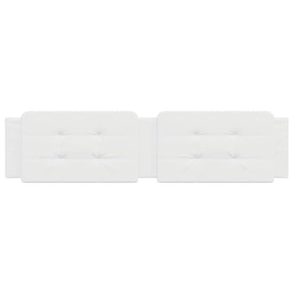 76 Inch White Faux Leather Headboard Cushion Pillow for Bed, Upholstered Wall Mounted Headboard with Soft Foam Padding for Back Support, Easy to Clean Modern Bedroom Decor
