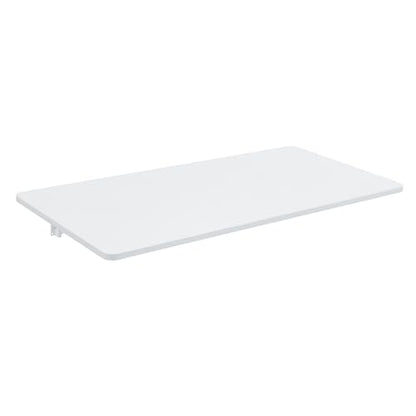 Modern Wall-Mounted Folding Table, Solid Wood, White and Natural Oak, 45x22 Inches, Collapsible Space-Saving Design for Home Office, Laundry Room (White Wodd) - color: White Wodd