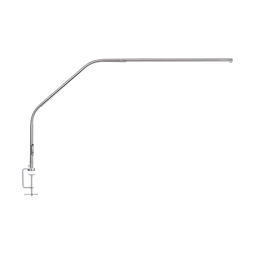 daylight Slimline 4 LED Desk Lamp with USB-C Charging Port - 95+ CRI 6000K Daylight, 3200 Lux, 4 Brightness Levels, Anti-Glare, Adjustable Arm - Sewing, Craft & Nail Salon Lamp (Brushed Steel) - color: Brushed Steel, size: Table Lamp, style: Slimline 4