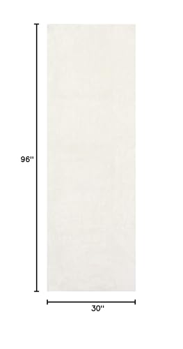 nuLOOM Loni Off White Solid Washable Runner Rug, 2' x 8' - color: Off White, size: 2'6" x 8' (Rectangular)