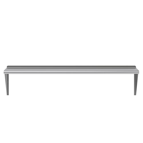 AmGood 16 in. x 60 in. Stainless Steel Wall Shelf | NSF | Metal Shelving | Garage, Laundry, Storage, Utility Room | Restaurant, Commercial Kitchen - size: 16 in. x 60 in.