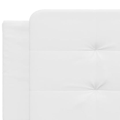 76 Inch White Faux Leather Headboard Cushion Pillow for Bed, Upholstered Wall Mounted Headboard with Soft Foam Padding for Back Support, Easy to Clean Modern Bedroom Decor