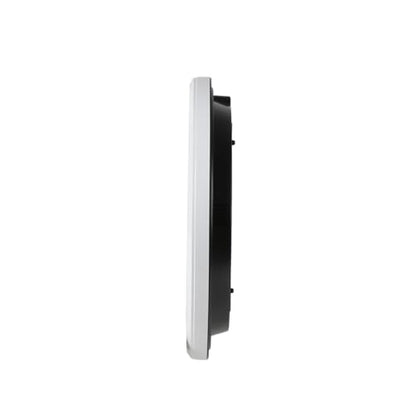 13" White Battery Powered Silent Wall Clock with Calendar Temperature and Humidity H-7326 - color: White
