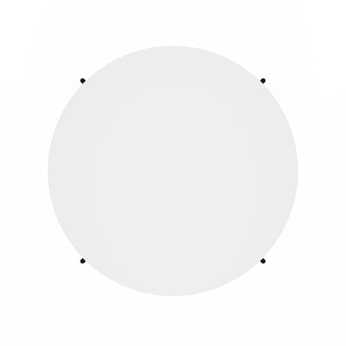 Furinno BESI 2-Tier Round Modern Coffee Table with Metal Legs, Side Table with Open Shelf, for Living Room, Bedroom, Home Office, White - color: White/Black, size: Metal Frame Coffee Table