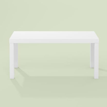 Bayan Coffee Table, Square Side Table or Small Spaces, Living Room, White - color: White, size: 18.9 (D) x 39 (W) x 17.5 (H) inches