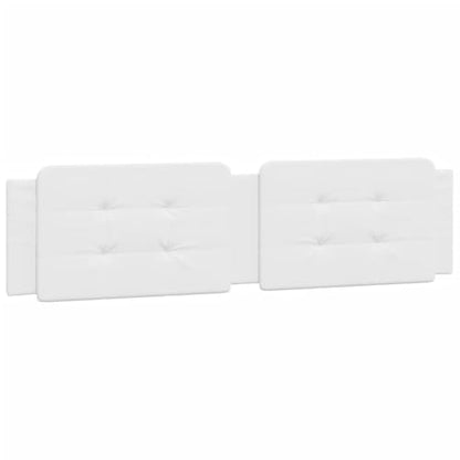 76 Inch White Faux Leather Headboard Cushion Pillow for Bed, Upholstered Wall Mounted Headboard with Soft Foam Padding for Back Support, Easy to Clean Modern Bedroom Decor
