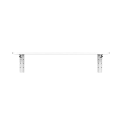 Wall Mounted Folding Table,White Floating Desk for Small Spaces,Stainless Steel Bracket Laundry Folding Table,Wall Folding Desk,Home Bars and Dining Establishments(90x50cm/35.4"×19.7") - color: White, size: 35.4 x 19.7 inches