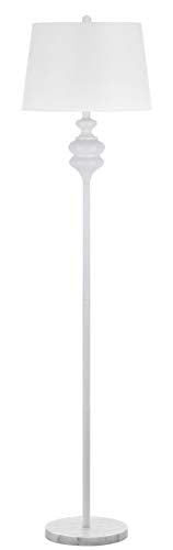 SAFAVIEH Lighting Collection Torc Modern Contemporary Farmhouse White 68-inch Living Room Bedroom Home Office Standing Floor Lamp (LED Bulb Included)