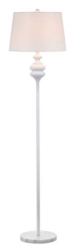 SAFAVIEH Lighting Collection Torc Modern Contemporary Farmhouse White 68-inch Living Room Bedroom Home Office Standing Floor Lamp (LED Bulb Included)