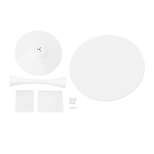 Round White Dining Table Modern Kitchen Table with Pedestal Base in Tulip Design, Mid-Century Leisure Table for 2 to 4 Person，for Kitchen, LivingRoom, Office, Cafe (23.6 x 23.6 x 28.7 inches) - size: 23.6 x 23.6 x 28.7 inches