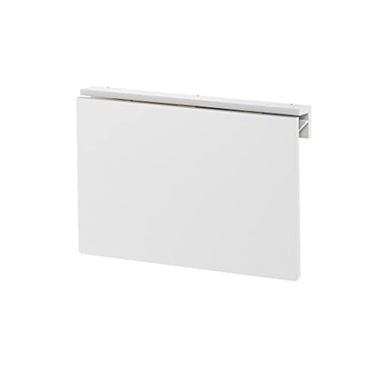 Furinno Hermite Wall Mounting Folding Table, White - color: White