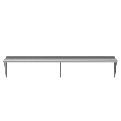AmGood 18 in. x 72 in. Stainless Steel Wall Shelf | NSF | Metal Shelving | Garage, Laundry, Storage, Utility Room | Restaurant, Commercial Kitchen - size: 18 in. x 72 in.