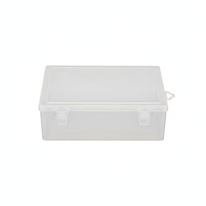 Stackable Clear Plastic Storage Bins with Lids, Transparent PP Organizer Boxes for Drawers, Shelves, and Desktops - size: 10.43 x 7.95 x 2.83 in