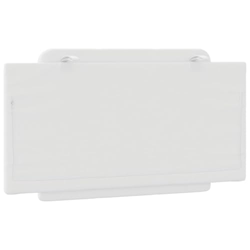 Wall Mounted Headboard Cushion, White Faux Leather Bed Backrest for Reading, Detachable Upholstered Headboard Pad, 39.4 in Length for Bedroom Decor