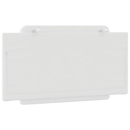 Wall Mounted Headboard Cushion, White Faux Leather Bed Backrest for Reading, Detachable Upholstered Headboard Pad, 39.4 in Length for Bedroom Decor