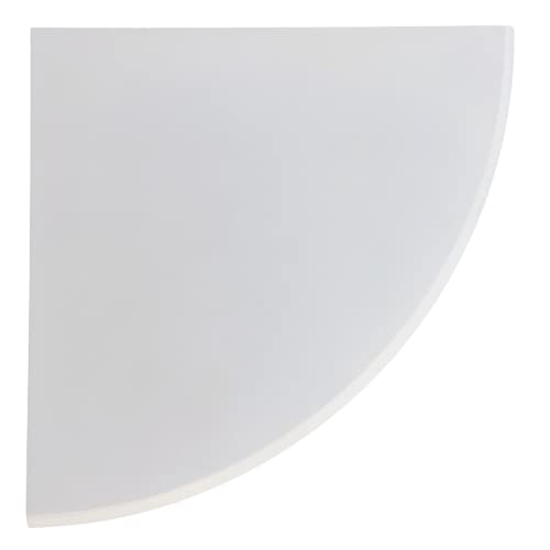 White Marble Corner Shower Shelf for Bathroom, 9'' x 9'' x 0.8'' Faux Marble Corner Shelves for Bathroom Wall Mounted Both Side Polished (1, White)