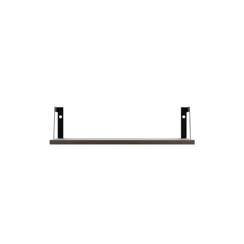 SRIWATANA Dark Walnut Deep Floating Shelves, Set of 2 Wood Wall Shelf Unit | Sturdy Rustic Wood Organizers; Large Capacity Spacious Hanging Boards to Display Books, Plants, Kitchen Spices - color: Dark Walnut