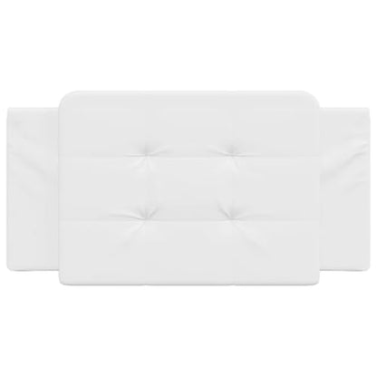 Wall Mounted Headboard Cushion, White Faux Leather Bed Backrest for Reading, Detachable Upholstered Headboard Pad, 39.4 in Length for Bedroom Decor
