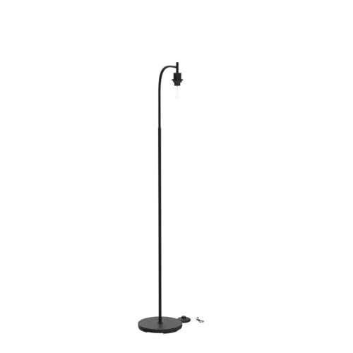 Standing Lamp with Glass Shade, Modern Industrial Floor Lamp with Foot Switch, Bright 6W LED for Living Room and Bedroom - color: Black