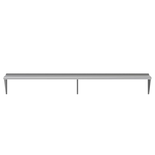 AmGood 18 in. x 96 in. Stainless Steel Wall Shelf | NSF | Metal Shelving | Garage, Laundry, Storage, Utility Room | Restaurant, Commercial Kitchen - size: 18 in. x 96 in.