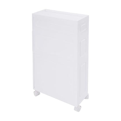 3 Tiers Slim Bathroom Storage Cabinet, 15.7" L X 6.3" W X 29.9" H Slim Rolling Cart, 66.14 Lbs Load-Bearing Capacity Narrow Storage Cabinet for Living Room, Kitchen, Bathroom, Office - size: 15.7" L X 6.3" W X 29.9" H