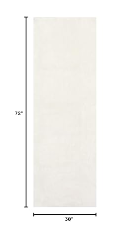 nuLOOM Loni Off White Solid Washable Runner Rug, 2' x 6' - color: Off White, size: 2'6" x 6' (Rectangular)