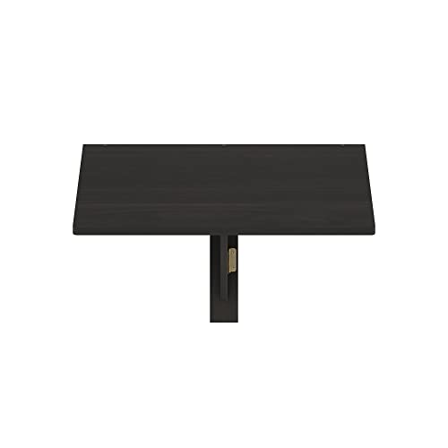 Furinno Hermite Wall Mounting Folding Table, Espresso - color: Espresso
