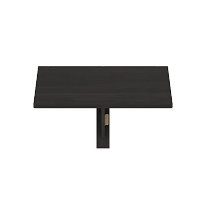 Furinno Hermite Wall Mounting Folding Table, Espresso - color: Espresso