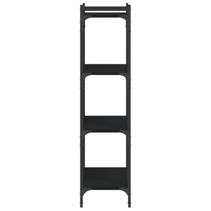 4-Tier Industrial Bookshelf, Black Open Bookcase with Metal Frame, Storage Display Rack for Living Room, Home Office, 23.6" x 11.8" x 47.2" - color: Black 7