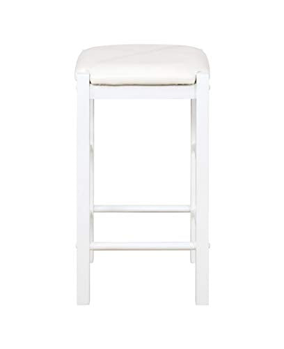 Linon White 3 Piece Faux Marble Tavern Set - color: White