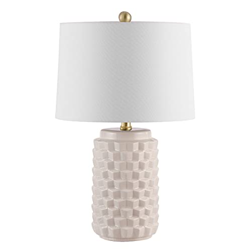SAFAVIEH Lighting Collection Weldon Modern Contemporary Ivory Ceramic 23-inch Bedroom Living Room Home Office Desk Nightstand Table Lamp (LED Bulb Included) - color: Ivory