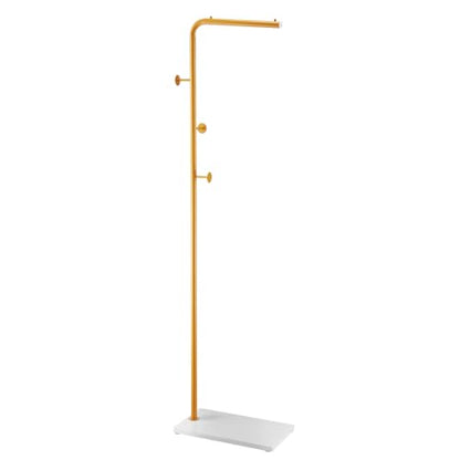 VEVOR Coat Rack, Freestanding Coats Rack Stand with Quartz Stone Base & 3 Round Hooks, Free Standing Hall Coat Tree for Entryway, Bedroom, Living Room, Stylish Clothes Hanger Stand for Coats, Hat, Bag - style: 7-Shaped