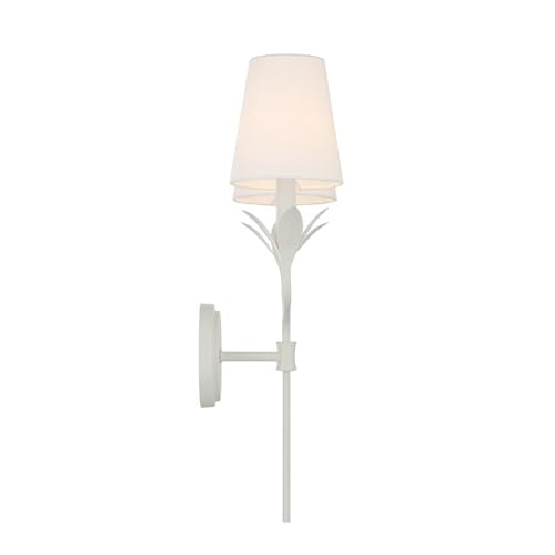 Crystorama Broche 2 Light Matte White Sconce - color: Matte White, size: Width: 12 Inches