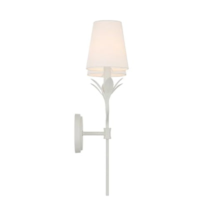 Crystorama Broche 2 Light Matte White Sconce - color: Matte White, size: Width: 12 Inches