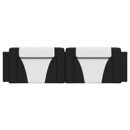 vidaXL Headboard Cushion Viana Black and White 72" Faux Leather | A modern look in classy black and white, Provides excellent back support while you read, - color: Black and White, size: 72"