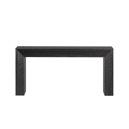 Plank+Beam Camden Console Table, 66 Inch, Rustic Char | Low-VOC Finish, Rustic Finish, Solid Wood - color: Rustic Char, size: 66 Inch without Shelf