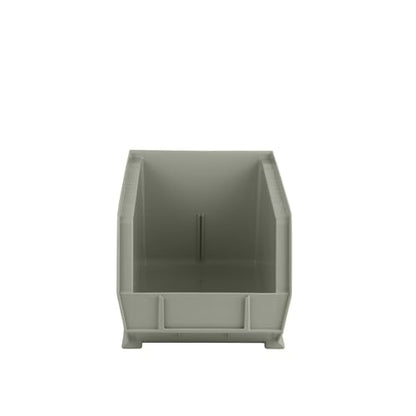 HE HUDSON EXCHANGE 15" x 8" x 7" Plastic Stackable Storage Bin, Gray/Brown - color: Gray/Brown, size: 1 Pack