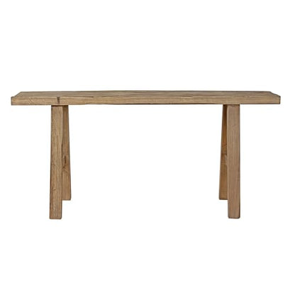 Artissance 43-Inch Elmwood Bench, Natural Wood Rectangular Rustic Bench for Entryway, Hallway, Living Room, and Dining Room - size: 20H x 43W x 10L