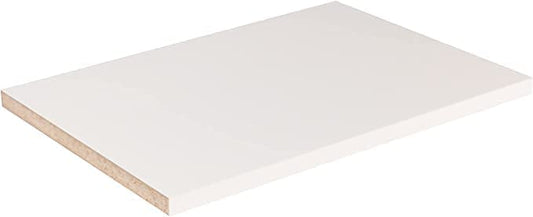 White Cabinet Shelves Melamine 1/2'' Thick, Custom, Cut to Size. (12'' Depth x 22' Inches Length) - color: 12 Inches Depth, size: 22 Inches Length