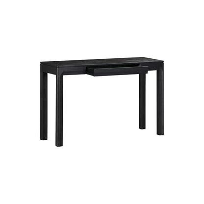 Flow 47-Inch Console Table, Modern Solid Wood Entryway Table with Hidden Drawer, Waterproof & Heat Resistant, Narrow Table for Hallway, Living Room & Foyer, Burnt Black - color: Burnt Black, size: 47 Inch, style: Console