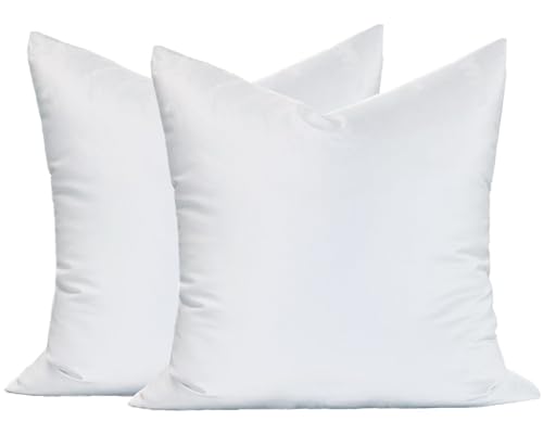 MoonRest® Synthetic Down Alternative 17x17 Square Pillow Insert Form, for Decorative Throw Pillow, Sofa, Cushions, Body and Bed - Pack of 2- Size 17” X 17” - style: 2 PACK - 17 x 17